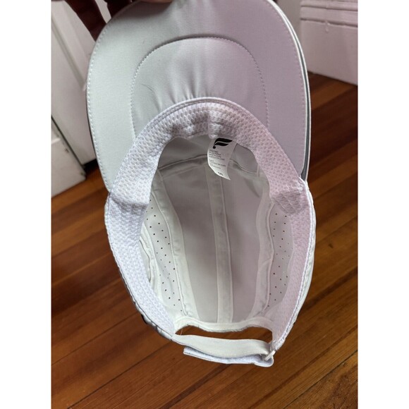 Fabletics Active Hat Strap Back Panel Soft Grey White Lightweight Athletic Cap - Picture 6 of 7
